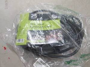25 foot grounded extension cord ...