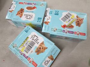 3 boxes of bella dof food some are ...
