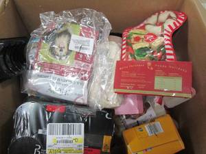 box of dog food and treats ...