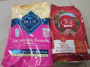 2 bags of dog food ...