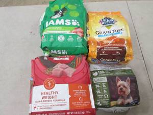 4 bags of dog food ...