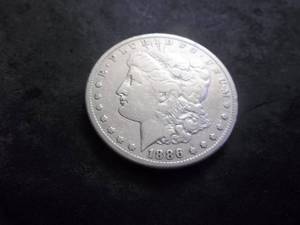 1886 S Morgan Silver Dollar