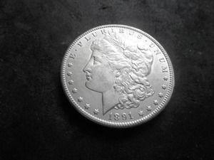 1891 CC Morgan Silver Dollar