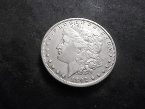 1892 O Morgan Silver Dollar