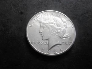 1924 S Silver Peace Dollar