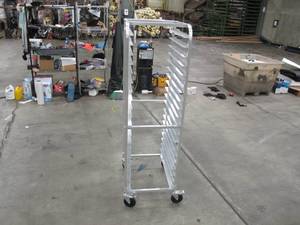 lot 565 image: Balking Prep Rack on Wheels - Holds up to 20 Sheet Pans