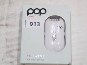 lot 913 image: Pop Sonic 32-Disc Rechargeable Epilator - White with Floral Design