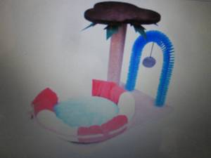 lot 9 image: petellow Cat Tree, Cat Tower with C...