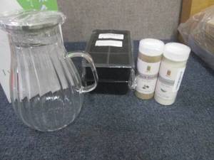 lot 20 image: Glass Pitcher, Ice Cube Trays, Sea ...