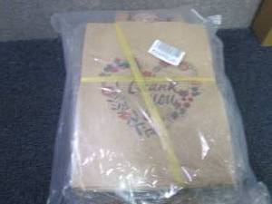 lot 21 image: Large Lot Kraft Thank You Gift Bags...
