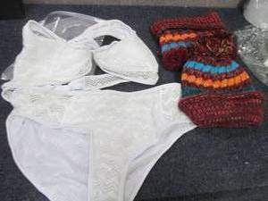 lot 87 image: Large White Bikini, Knit Winter Hat...