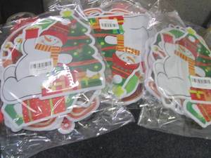 lot 106 image: 3-8 pks Winter Holiday Lawn Signs...