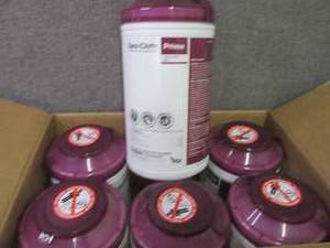 lot 322 image: Case of 6 -70ct Canisters Sani-Clot...