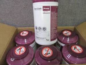 lot 324 image: Case of 6 -70ct Canisters Sani-Clot...