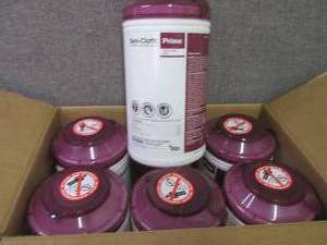 lot 325 image: Case of 6 -70ct Canisters Sani-Clot...
