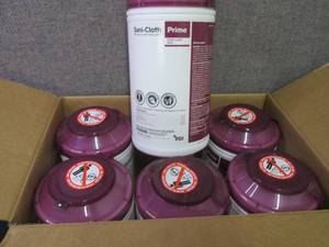 lot 329 image: Case of 6 -70ct Canisters Sani-Clot...