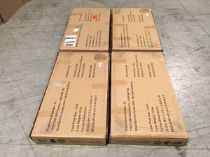 Lot of 4 2-Pack Steel Shelf Set in Red (30 in. W x 15 in. D) for Ready-to-Assemble 30 in. Freestanding Garage Cabinet by Husky Customer Returns See Pictures