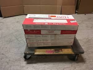 4 Boxes of QuicTile 12 in. x 24 in. Calacatta Marble Polished Porcelain Locking Floor Tile (9.6 sq. ft.  case) by Daltile Customer Returns See Pictures