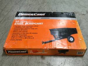 10 cu. ft. Lawn Mower Dump Cart with Wheels by PowerCare Customer Returns See Pictures