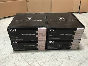 4 Boxes of Angora Framework 12 in. x 12 in. x 10 mm Polished Marble Mosaic Tile (1 sq. ft.) by MSI Customer Returns See Pictures