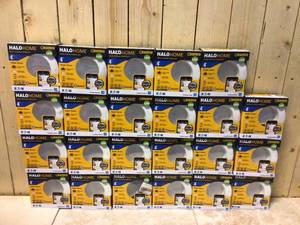 Lot of RL 4 in. White Bluetooth Smart Integrated LED Recessed Ceiling Light Trim, Tunable CCT (2700K-5000k) by Halo Customer Returns See Pictures