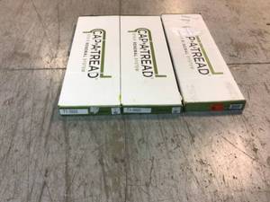 Lot of 3 Dusk CherryShea Oak 47 in. L x 12-18 in. W x 1-1116 in. T Vinyl Overlay to Cover Stairs 1 in. Thick by Cap A Tread Customer Returns See Pictures