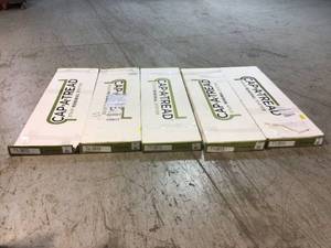 Lot of Essential Oak 47 in. L x 12-18 in. W x 2-316 in. T Vinyl Overlay for Stairs 1-18 in. T to 1-34 in. T by Cap A Tread  Customer Returns See Pictures
