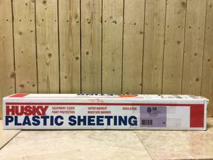 9 ft. x 400 ft. Clear 0.7 mil Plastic Sheeting by Husky Customer Returns See Pictures
