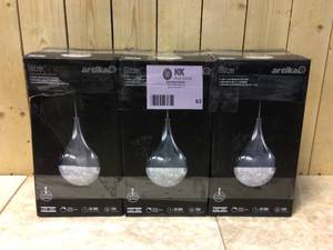 Glitzer 6.5-Watt Integrated LED 1-Light Chrome Modern Hanging Pendant Light for Kitchen Island by Artika Customer Returns See Pictures