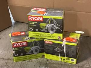 Lot of 3 4 in. Tile Saw by RYOBI Customer Returns See Pictures