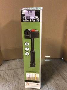 Madison Mailbox and Post Kit, Black by Postal PRO Customer Returns See Pictures