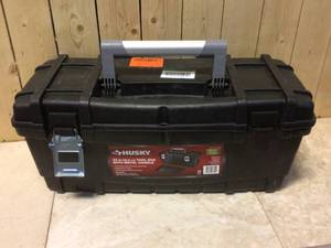 24 in. Tool Box in Black by Husky Customer Returns See Pictures