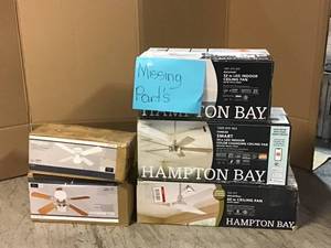 Lot of Mixed Assorted Fans Lighting Original Customer Returns See Pictures