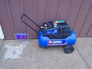Campbell Hausfield 5 hp 13 gal portable air compressor. Tested & works. As shown.