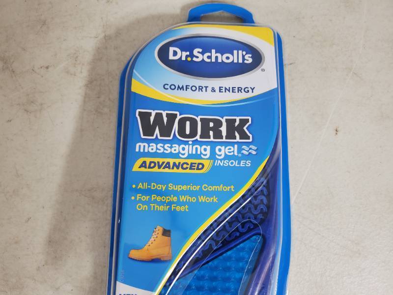 lot 18 image: New Dr. Scholls Work Massaging Gel Insoles for Men