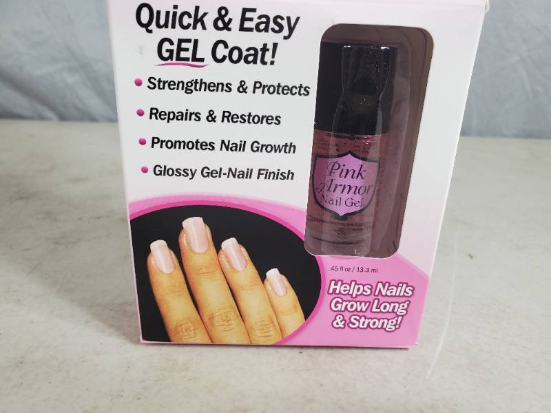 lot 27 image: New As Seen on TV Pink Armour Nail Gel