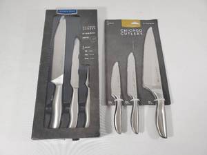 lot 39 image: 2 New 3 Piece Sets of Chicago Cutlery Knives