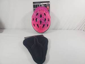 lot 92 image: New Bell Helmet and New Bell Bike Seat Gel Cushion
