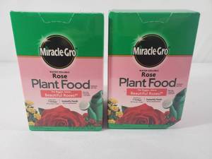 lot 97 image: 2 New Boxes of Miracle Gro Rose Plant Food