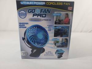 lot 120 image: New Go Fan Pro Cordless Lithium Ion Fan