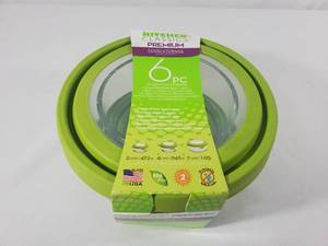 lot 140 image: New Kitchen Classics Premium 6 Piece Glass Food Storage Set