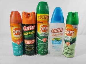lot 149 image: 5 New Cans  Bottles of Bug Spray