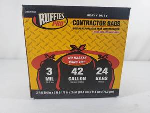 lot 186 image: New Box of 42 Gallon Heavy Duty Contractor Bags