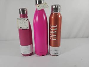lot 191 image: 3 New Metal SS Water Bottles