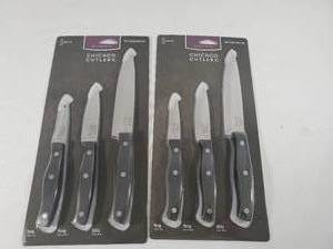 lot 204 image: 2 New Chicago Cutlery 3 Piece Knife Sets