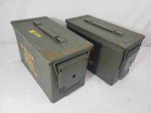 lot 50A image: Pair of 50 Cal. US Military Ammo Cans