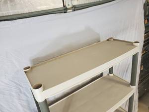 lot 10A image: 5 Tier Plano Plastic Utility Shelf