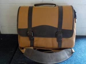 lot 56 image: Tan and Brown Canvas and Leather Ba...