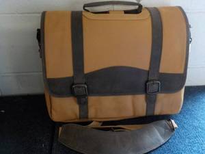 lot 58 image: Tan and Brown Canvas and Leather Ba...