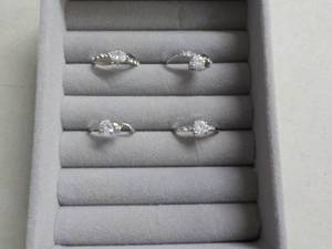 lot 129 image: 4 Cubic Zirconia Rings size 6-7 12...